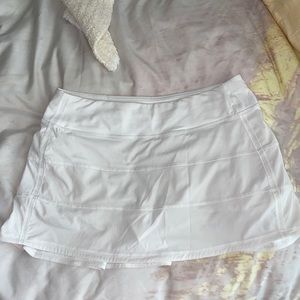 Lululemon White Pace Rival Skirt